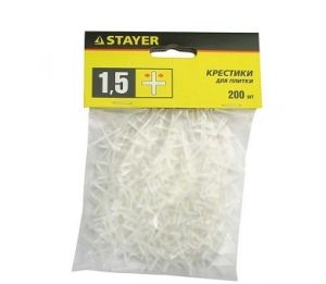 Крестики для кафеля Stayer, 1,5 мм Крестики для кафеля Stayer, 1,5 мм