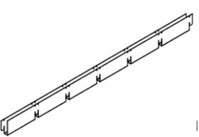 Элемент решетки П Cesal Грильято 100х100х600х40 мм черный